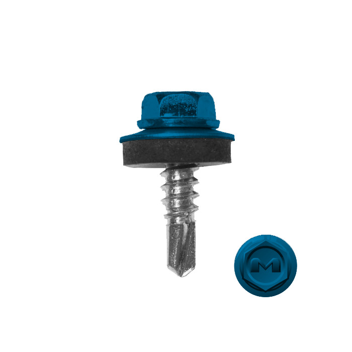 Саморез по металлу Daxmer 5,5х19 (250шт) сверло №3 RAL 5015